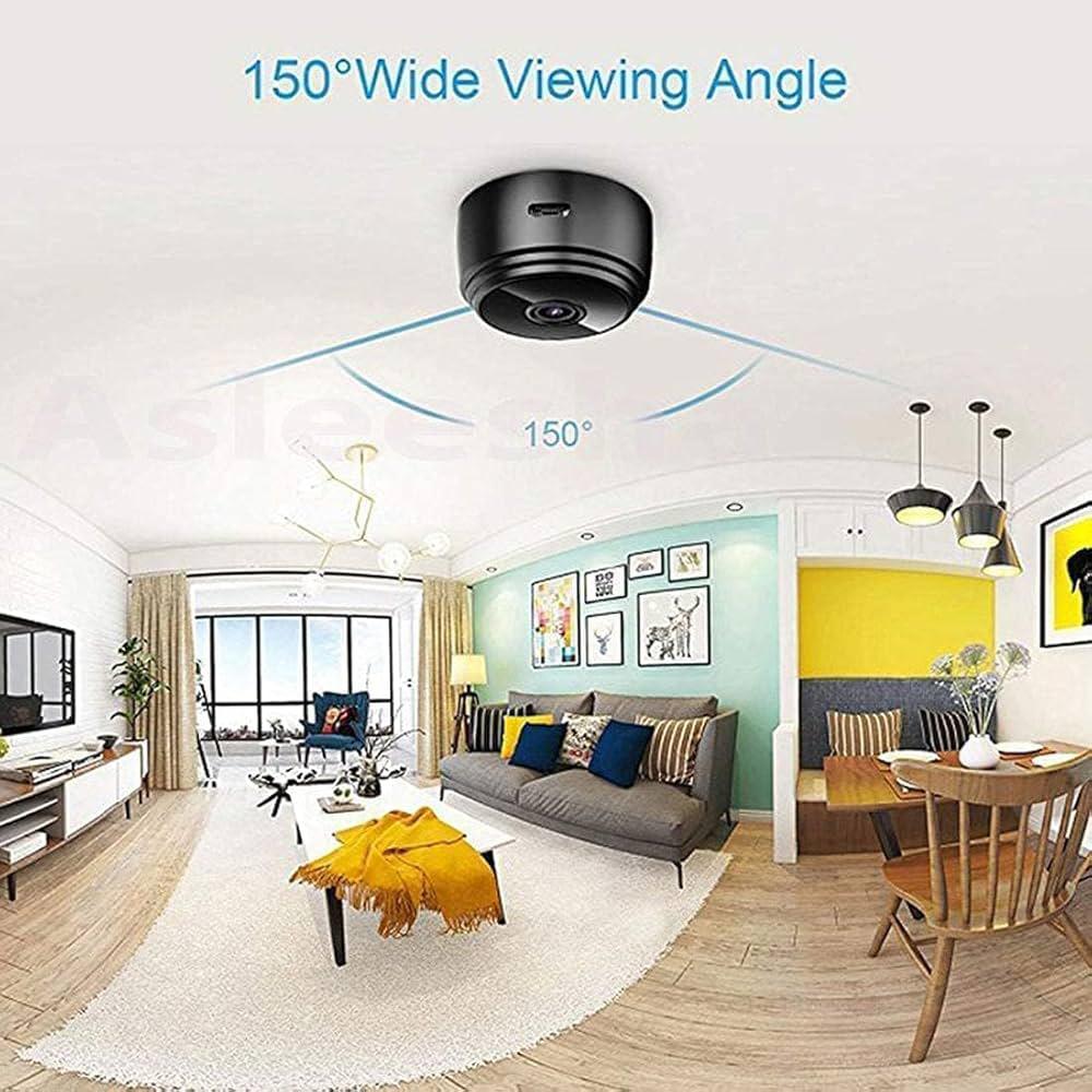AB SmartEye Mini Wireless WiFi Security Camera | HD 1080p Indoor Video Recorder with Low Light Vision | Portable & Magnetic | Home, Office, and Baby Monitor
